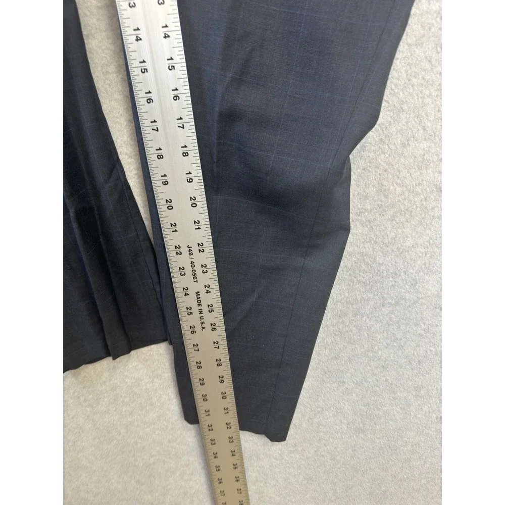 Lauren Ralph Lauren 42R 42x32 Blue‎ Glenn Check 100% Wool Mens Suit
